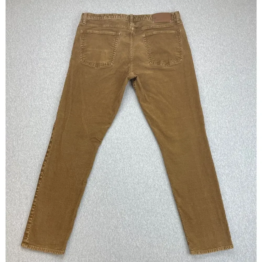 Gap Pants Mens 36 x 32‎ Brown Corduroy Cotton Blend Stretch Skinny
